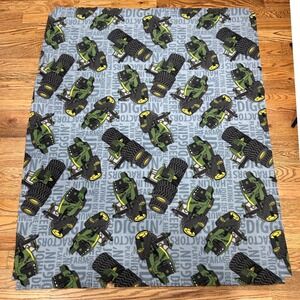 John Deere Tractor Fleece Tie‎ Blanket Green Farm Diggin Haulin Throw 47x57